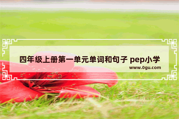四年级上册第一单元单词和句子 pep小学英语四年级上册第一单元