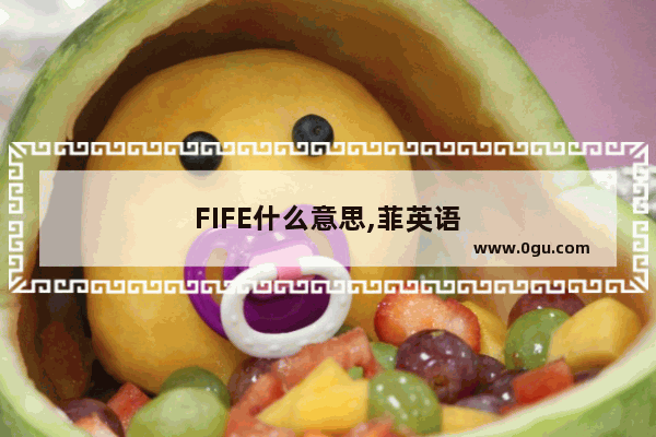 FIFE什么意思,菲英语