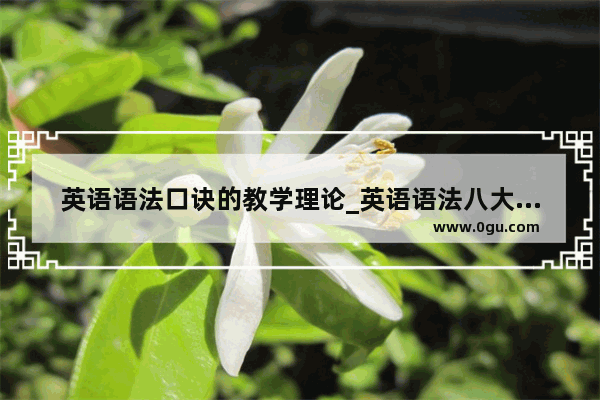英语语法口诀的教学理论_英语语法八大口诀