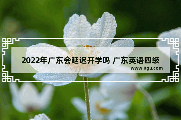 2022年广东会延迟开学吗 广东英语四级延迟2022