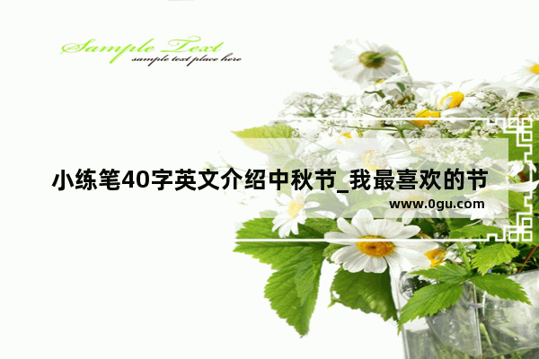 小练笔40字英文介绍中秋节_我最喜欢的节日中秋节英语作文