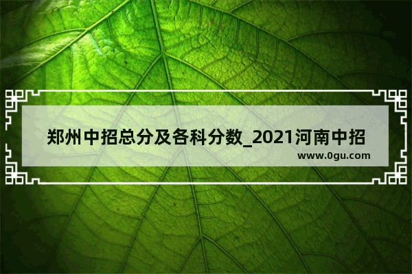 郑州中招总分及各科分数_2021河南中招英语题难吗