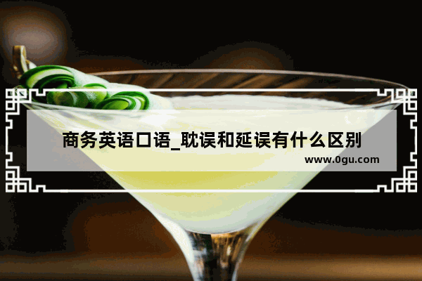 商务英语口语_耽误和延误有什么区别