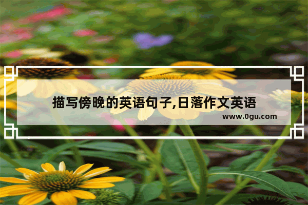 描写傍晚的英语句子,日落作文英语