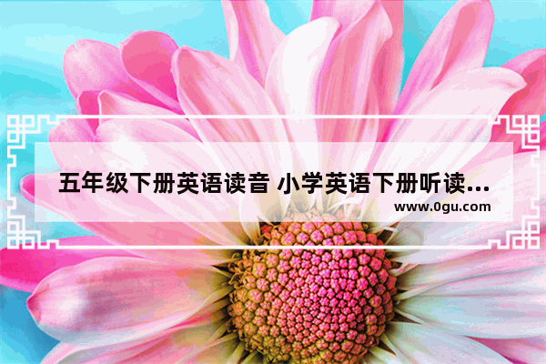 五年级下册英语读音 小学英语下册听读空间