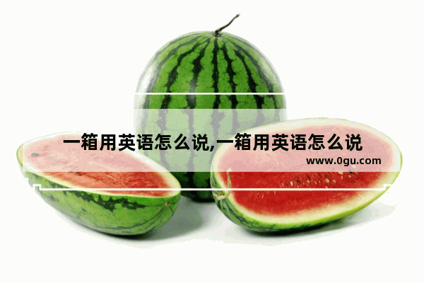 一箱用英语怎么说,一箱用英语怎么说
