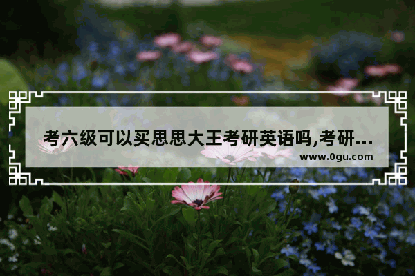 考六级可以买思思大王考研英语吗,考研英语六级书籍在哪买