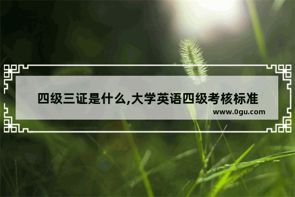 四级三证是什么,大学英语四级考核标准