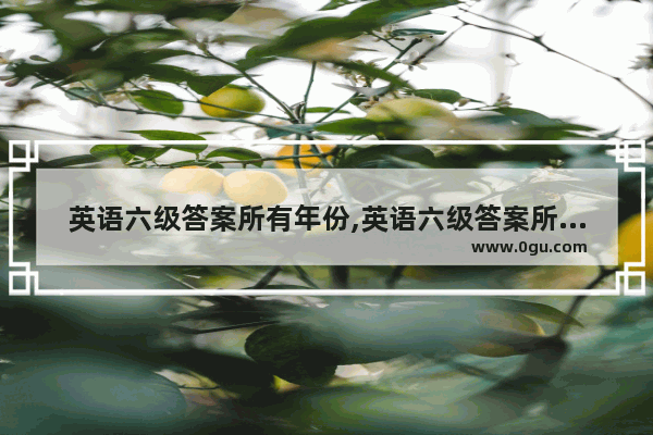 英语六级答案所有年份,英语六级答案所有年份