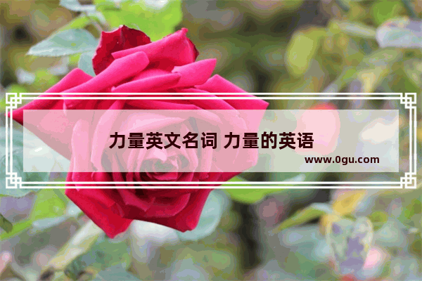力量英文名词 力量的英语
