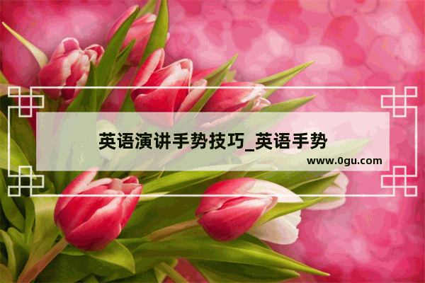 英语演讲手势技巧_英语手势