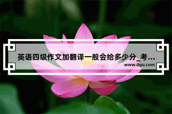 英语四级作文加翻译一般会给多少分_考研英语作文背了很多还是不会写 该怎么办