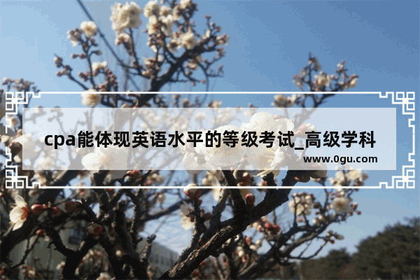 cpa能体现英语水平的等级考试_高级学科有哪些