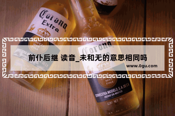 前仆后继 读音_未和无的意思相同吗