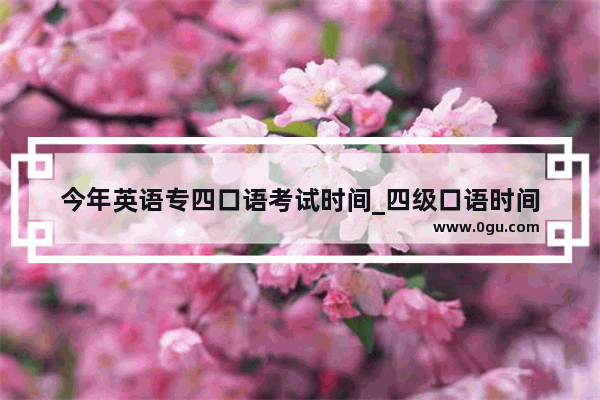 今年英语专四口语考试时间_四级口语时间