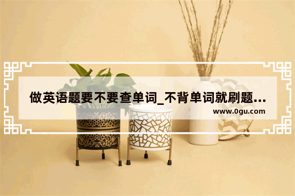 做英语题要不要查单词_不背单词就刷题可以过四级嘛