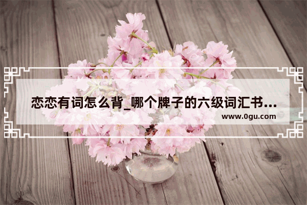 恋恋有词怎么背_哪个牌子的六级词汇书最好