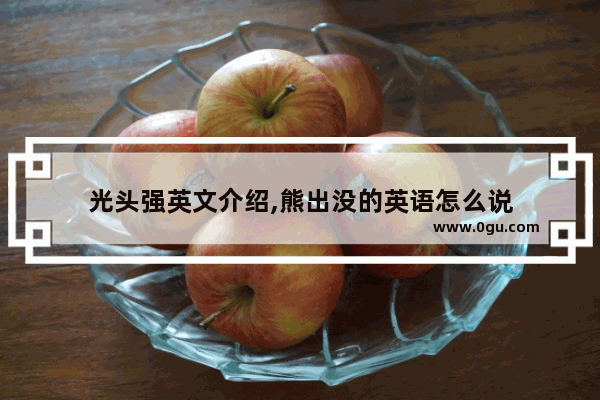 光头强英文介绍,熊出没的英语怎么说