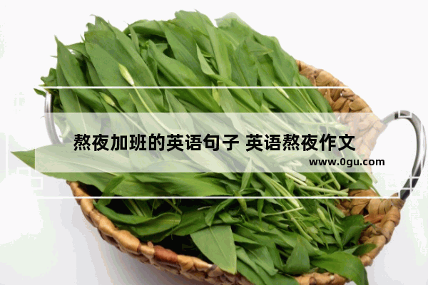 熬夜加班的英语句子 英语熬夜作文