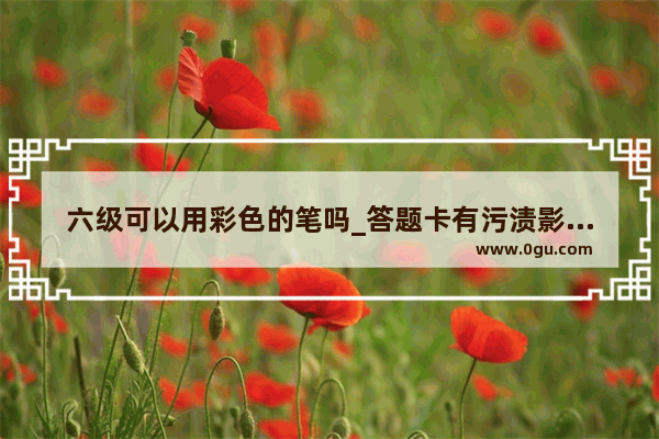 六级可以用彩色的笔吗_答题卡有污渍影响扫描吗