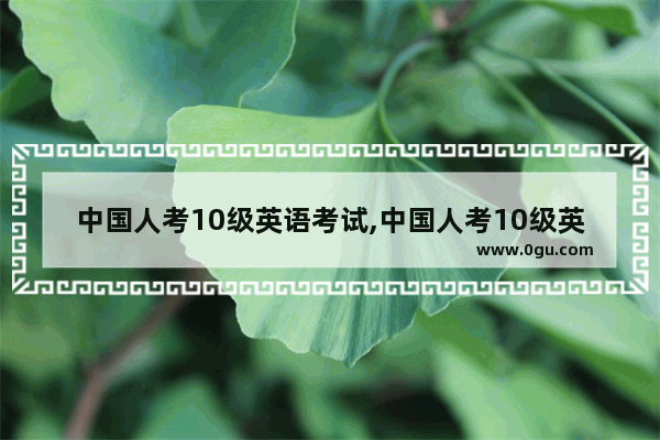 中国人考10级英语考试,中国人考10级英语考试