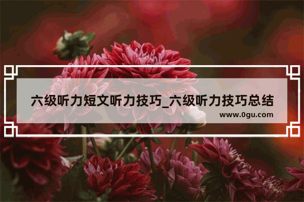 六级听力短文听力技巧_六级听力技巧总结
