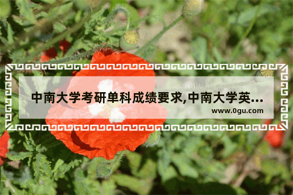 中南大学考研单科成绩要求,中南大学英语六级考研要求