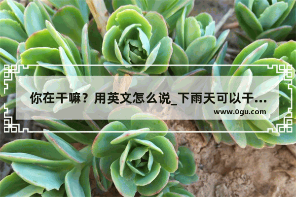 你在干嘛？用英文怎么说_下雨天可以干什么英语回答