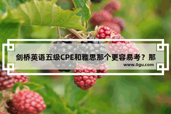 剑桥英语五级CPE和雅思那个更容易考？那个更加通用 雅思强考位