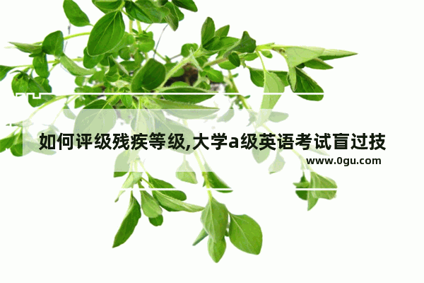 如何评级残疾等级,大学a级英语考试盲过技巧