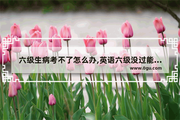 六级生病考不了怎么办,英语六级没过能补考不
