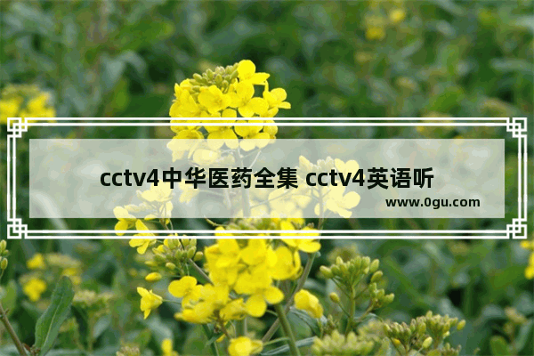 cctv4中华医药全集 cctv4英语听力