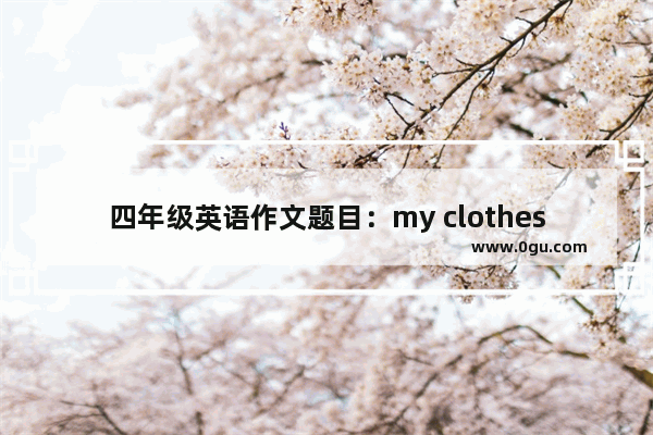 四年级英语作文题目：my clothes my clothes小学英语