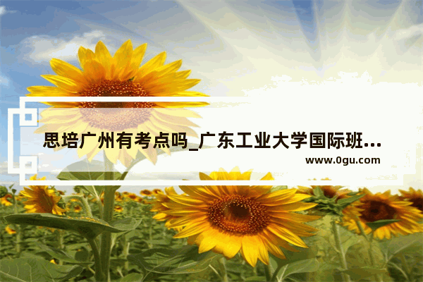 思培广州有考点吗_广东工业大学国际班什么条件