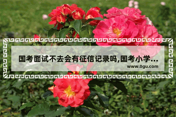 国考面试不去会有征信记录吗,国考小学英语面试