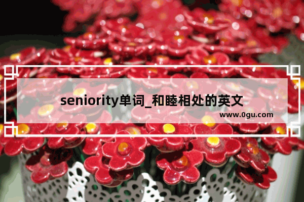 seniority单词_和睦相处的英文
