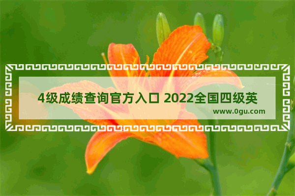 4级成绩查询官方入口 2022全国四级英语考试