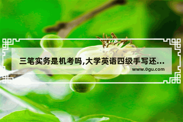三笔实务是机考吗,大学英语四级手写还是机考