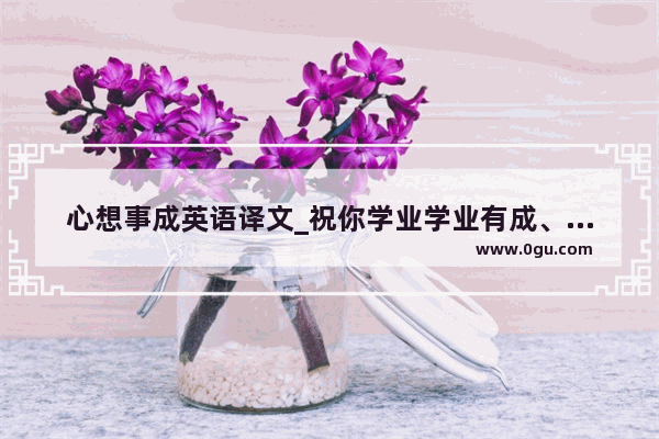 心想事成英语译文_祝你学业学业有成、心想事成英文
