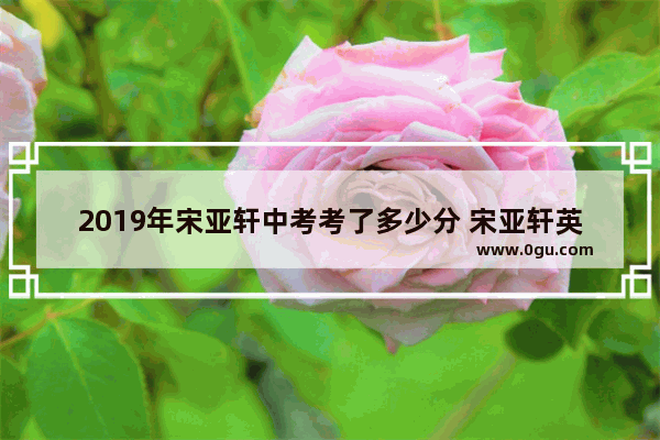 2019年宋亚轩中考考了多少分 宋亚轩英语考试在哪里考