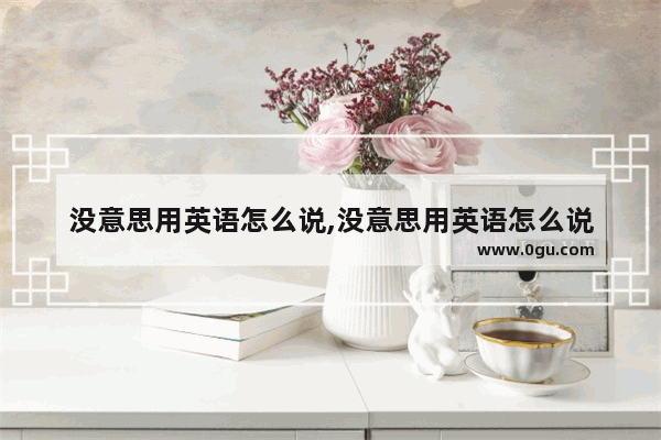 没意思用英语怎么说,没意思用英语怎么说