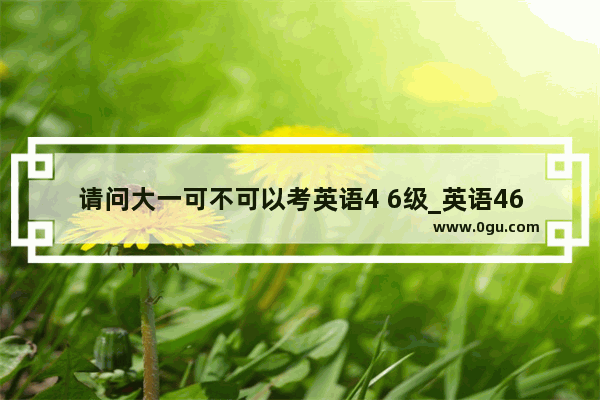 请问大一可不可以考英语4 6级_英语46级啥时考 大几考