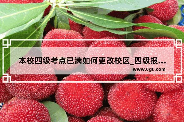 本校四级考点已满如何更改校区_四级报名校区和考试校区一样吗