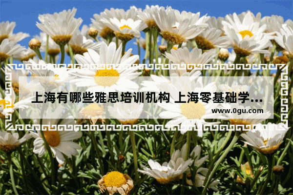 上海有哪些雅思培训机构 上海零基础学雅思