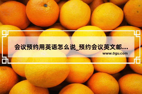 会议预约用英语怎么说_预约会议英文邮件怎么写