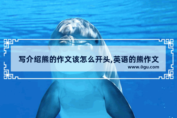 写介绍熊的作文该怎么开头,英语的熊作文