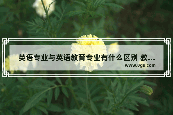 英语专业与英语教育专业有什么区别 教学生用英语怎么说