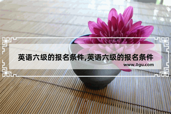 英语六级的报名条件,英语六级的报名条件