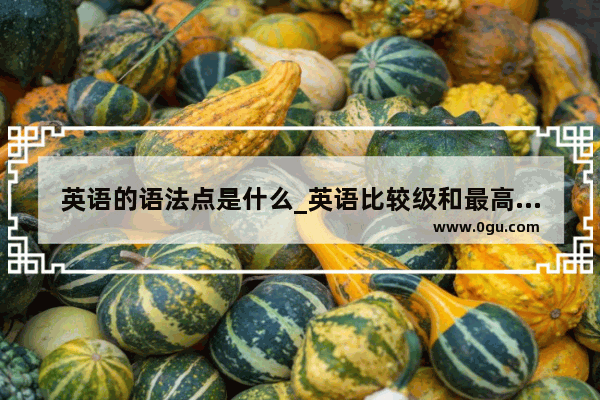 英语的语法点是什么_英语比较级和最高级是什么