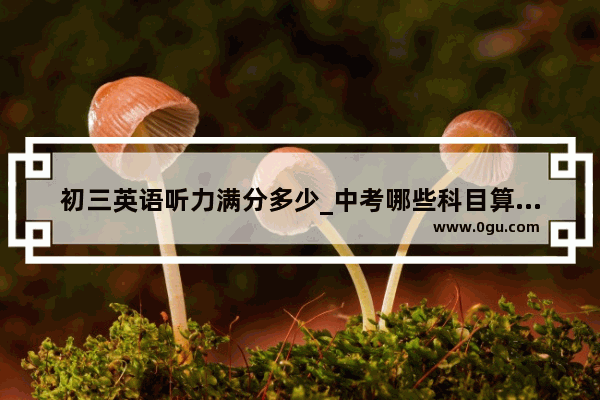 初三英语听力满分多少_中考哪些科目算入总分